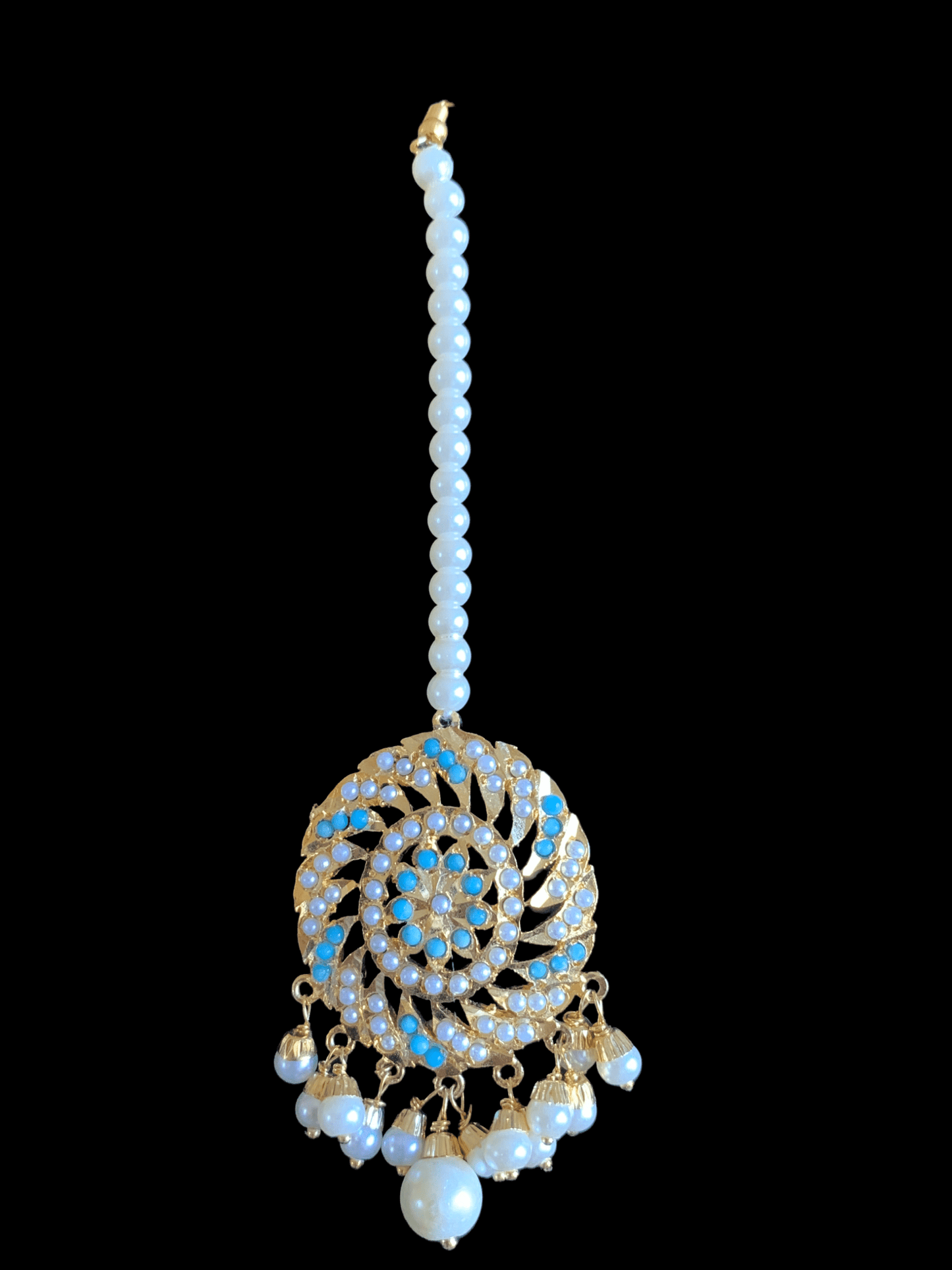 NS320 Sehar punjabi Jadau necklace with earrings tika (READY TO SHIP)