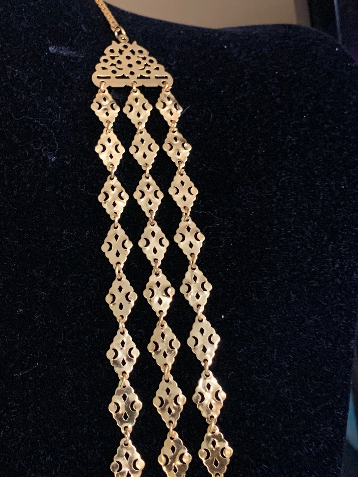 NS313 Chandan haar necklace in gold plating (SHIPS IN 3 WEEKS )