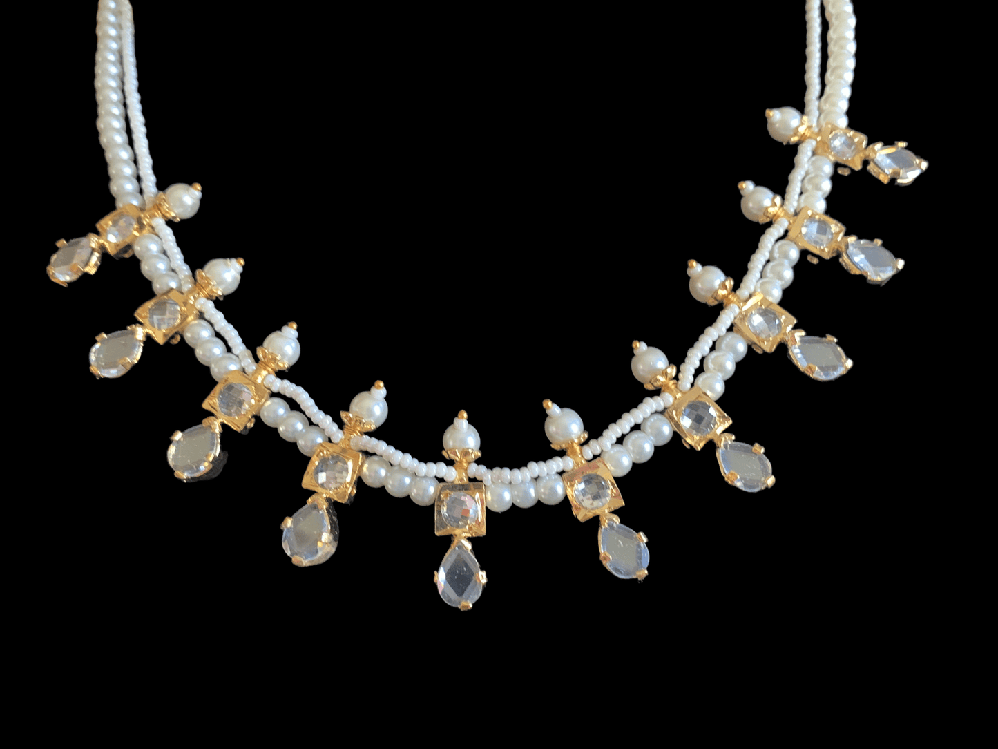 NS225 Kiara set in pearls and polki ( READY TO SHIP )