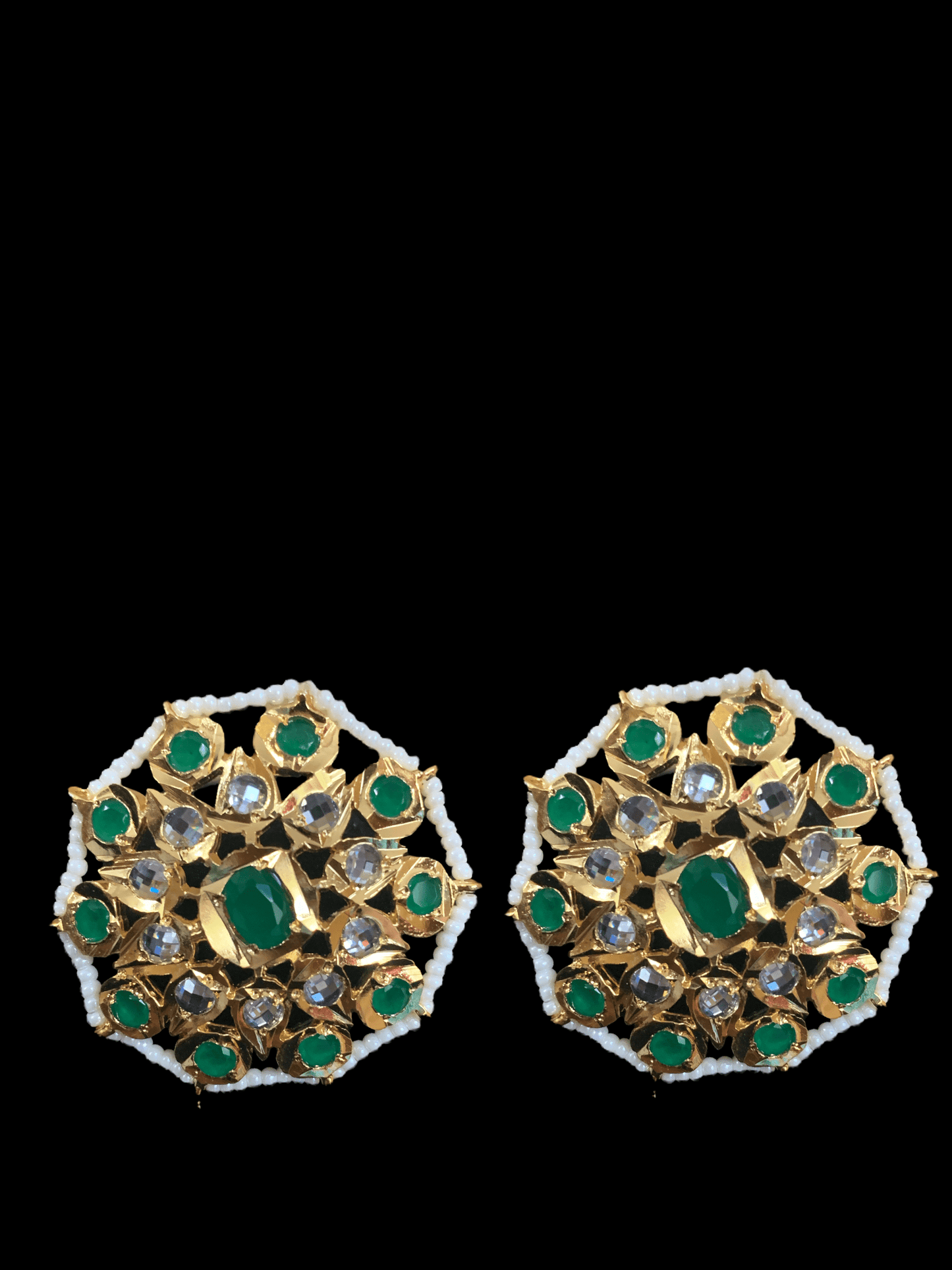 Amra choker set - green ( READY TO SHIP )