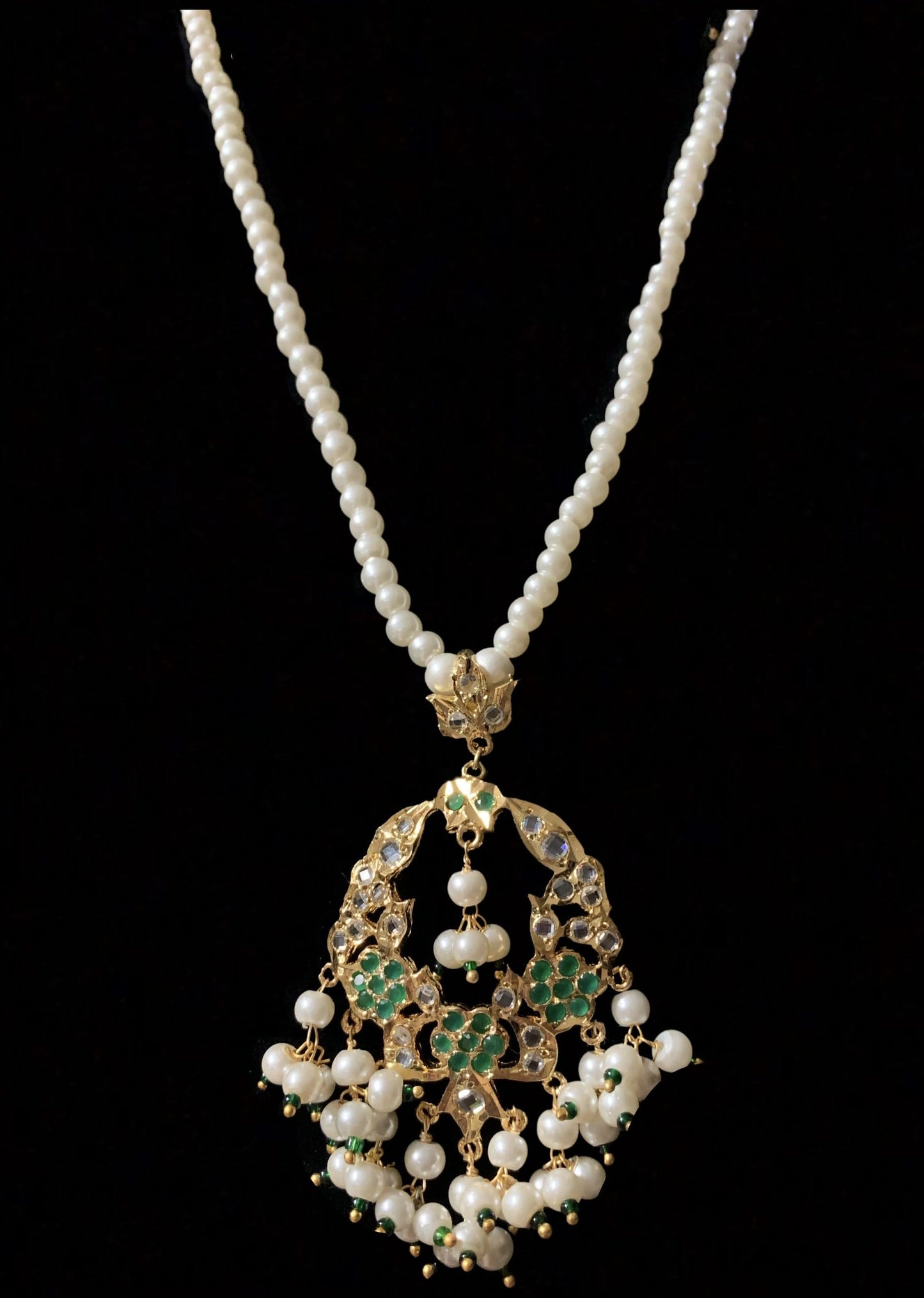 PS403 Madhuri pendant set in (green )(READY TO SHIP )