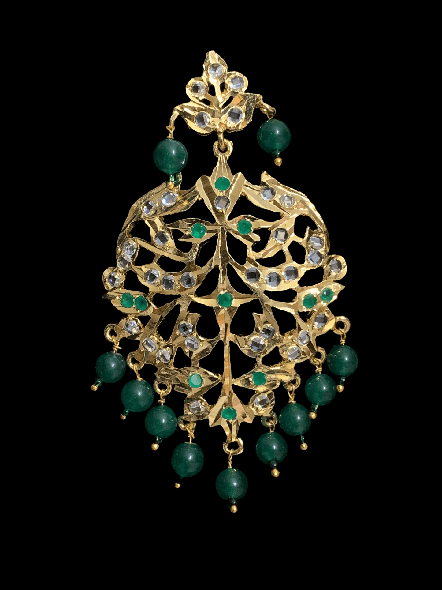 DER78 Aryana earrings in green (READY TO SHIP )