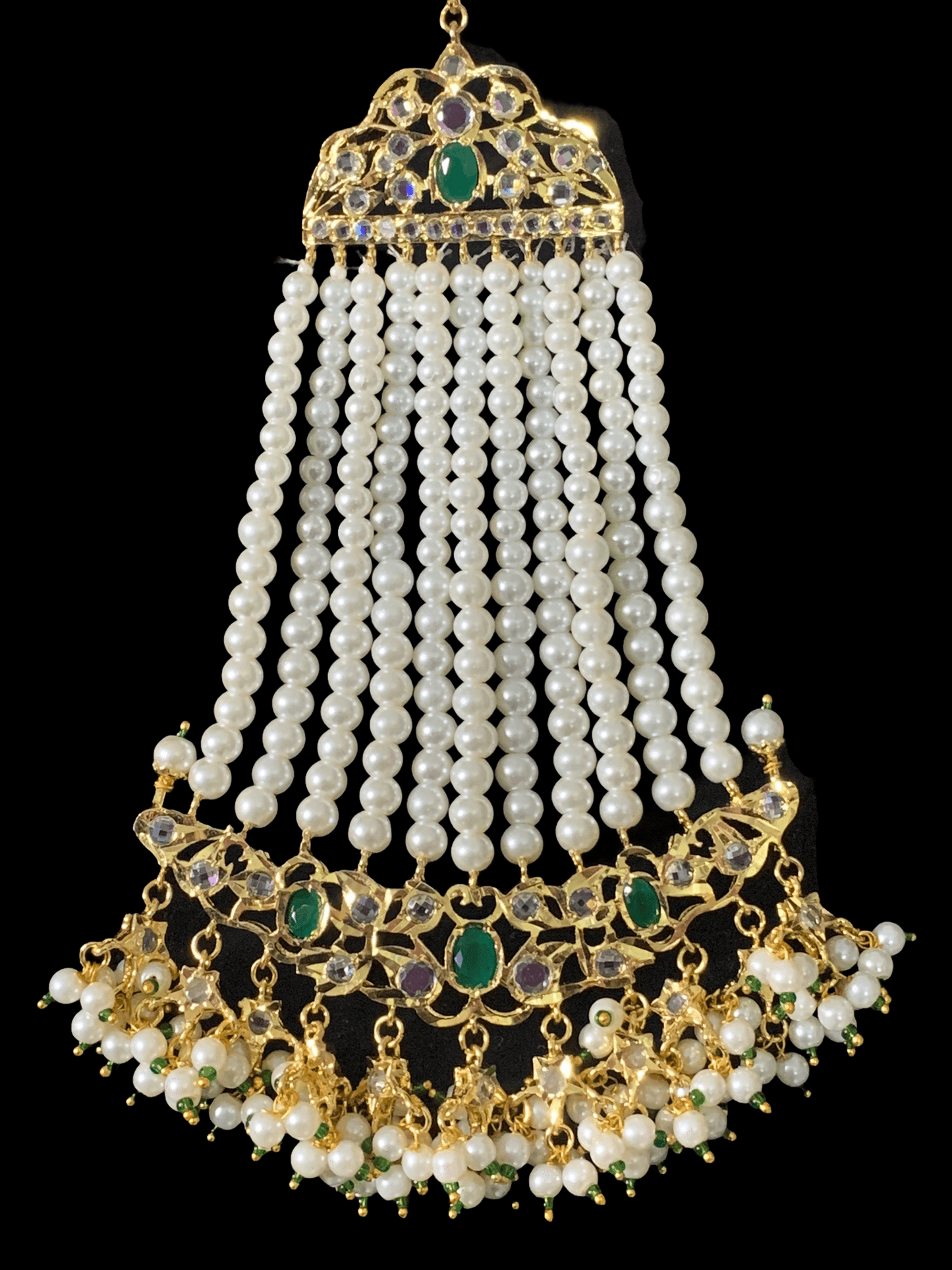 DJHR52 Nahera jhoomar in green ( READY TO SHIP )