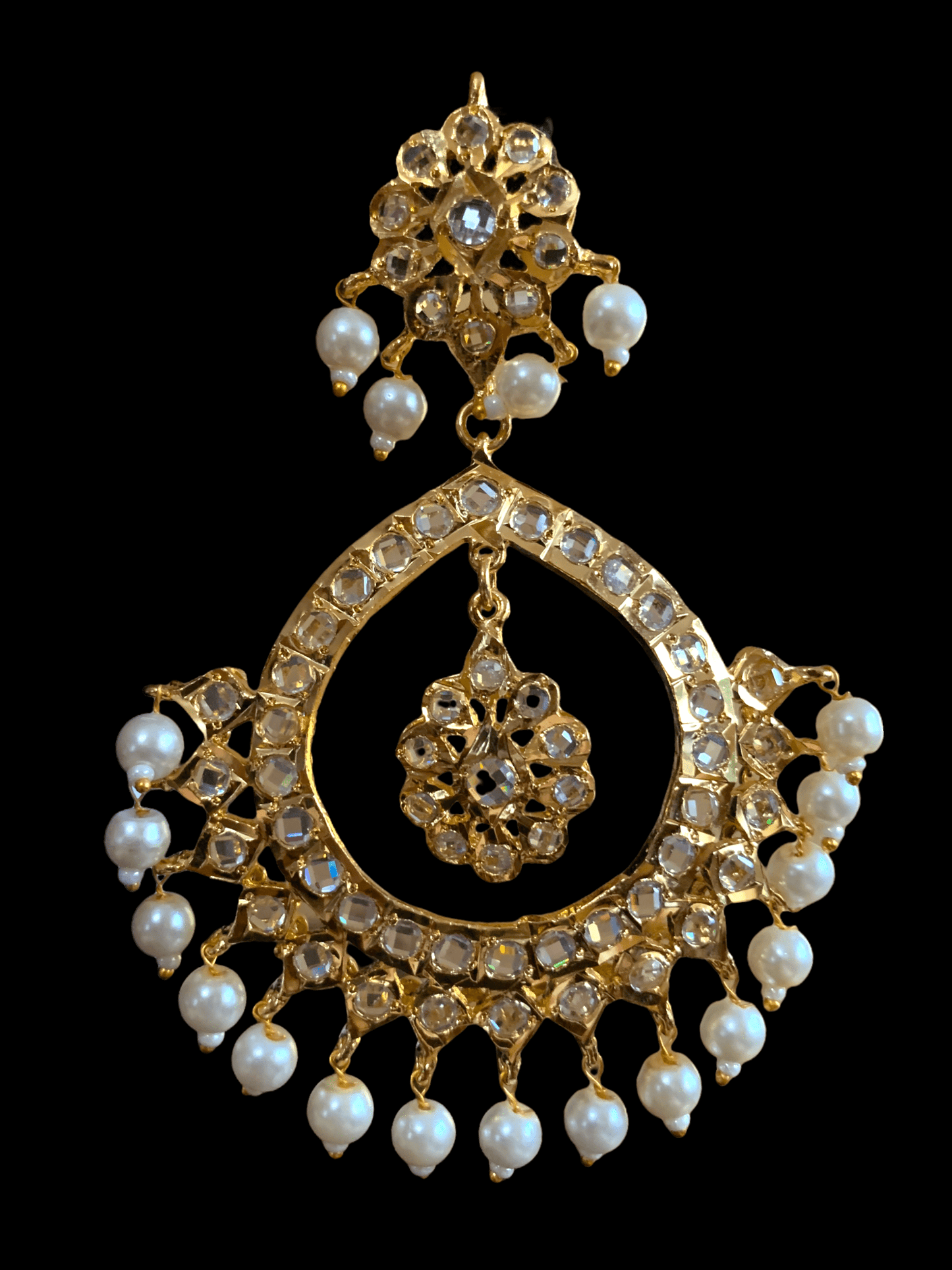DER330 Alvira large chandbali ( READY TO SHIP )
