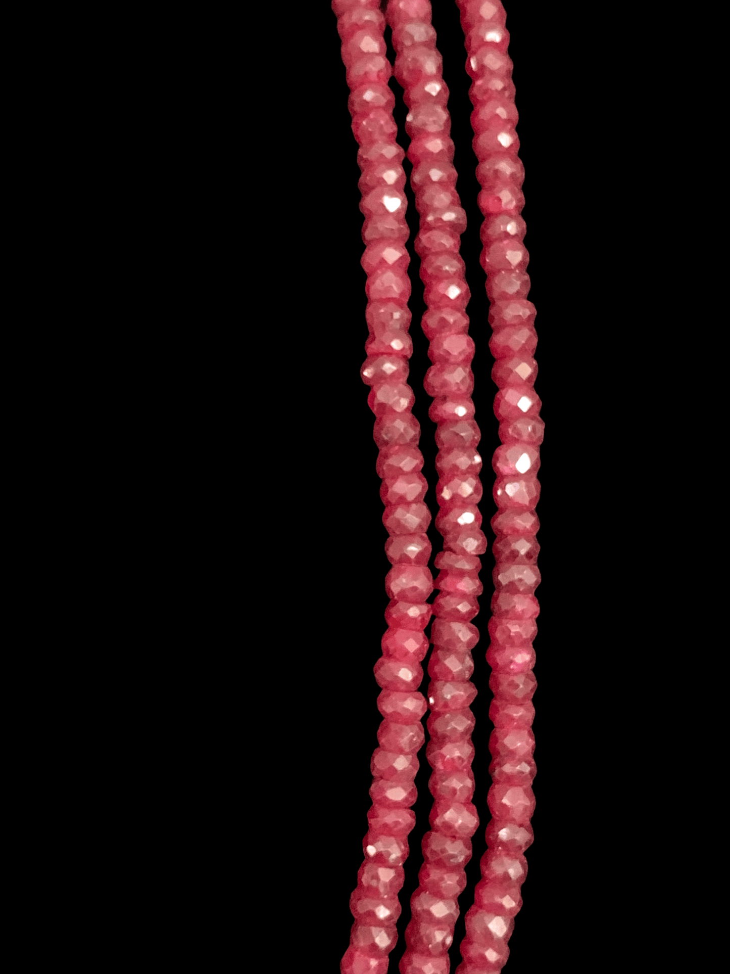 NS295 ruby beads necklace ( SHIPS IN 2 WEEKS )