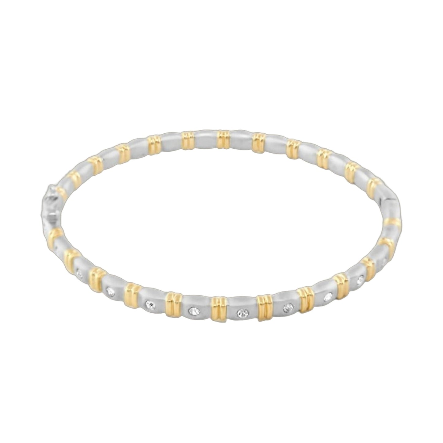 Axis LGA Gold and Rhodium Stackable Bracelet