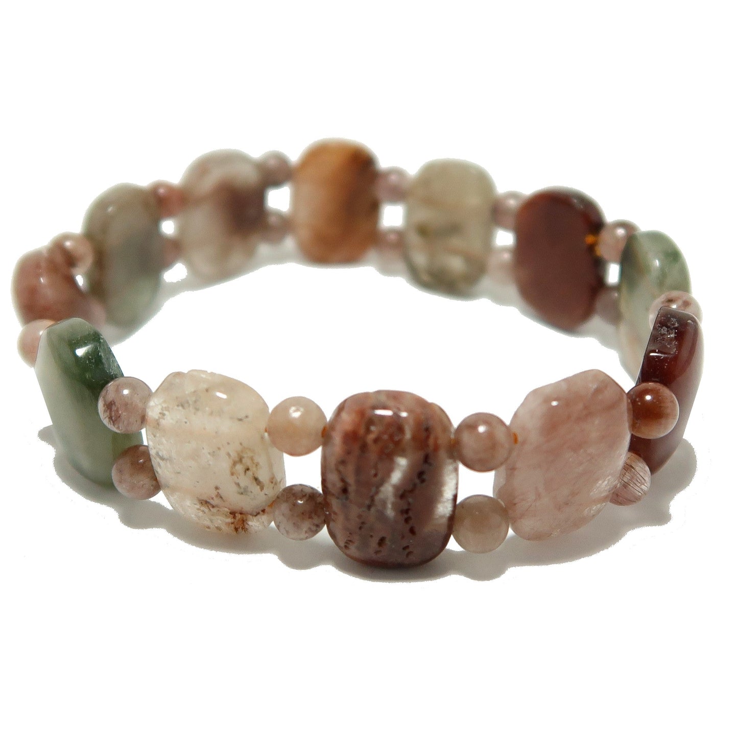 Rutilated Quartz Bracelet Colors of Acacia Gemstone
