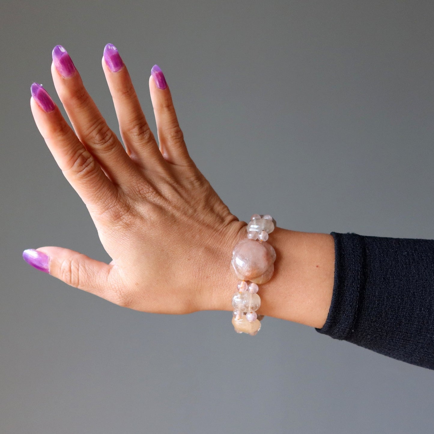 Rutilated Quartz Bracelet Flower and Nectar Crystal