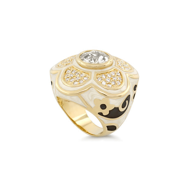 Daisy Swirl Cocktail Ring