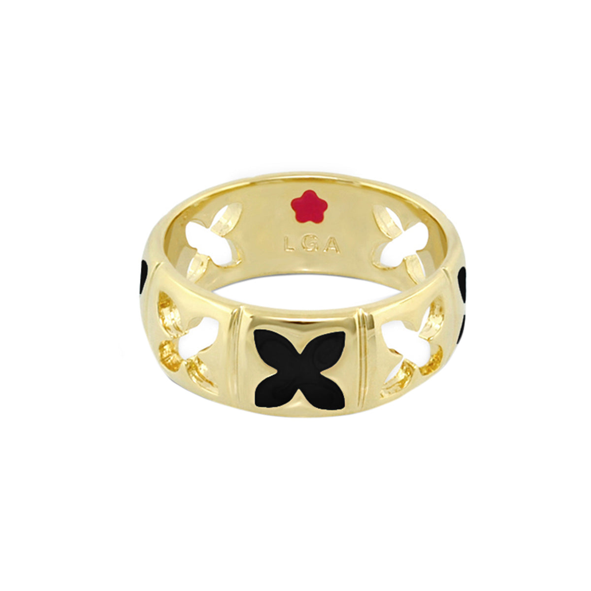 Floral Knight Band Ring