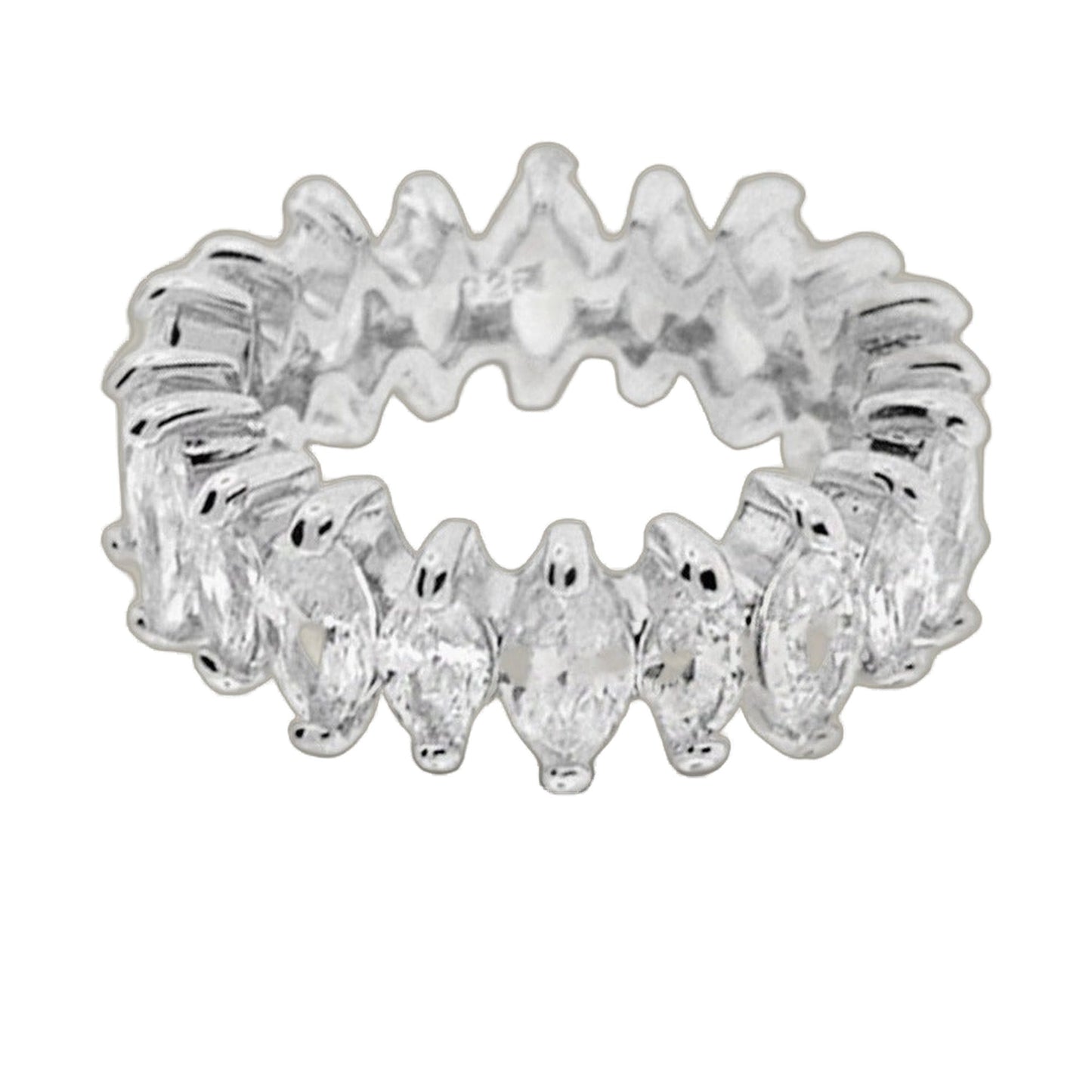 925 Marquise Cut Eternity Band