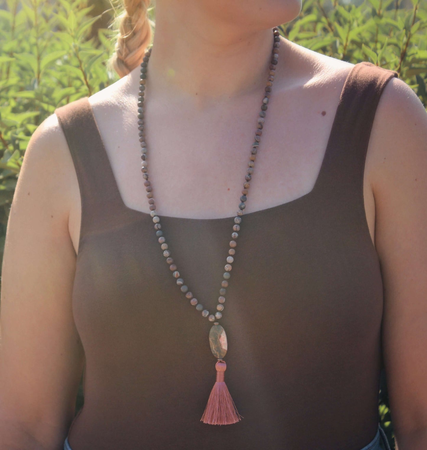 Desert Beauty Meditation Mala – 108 Beads of Sonora & Red Creek Jasper