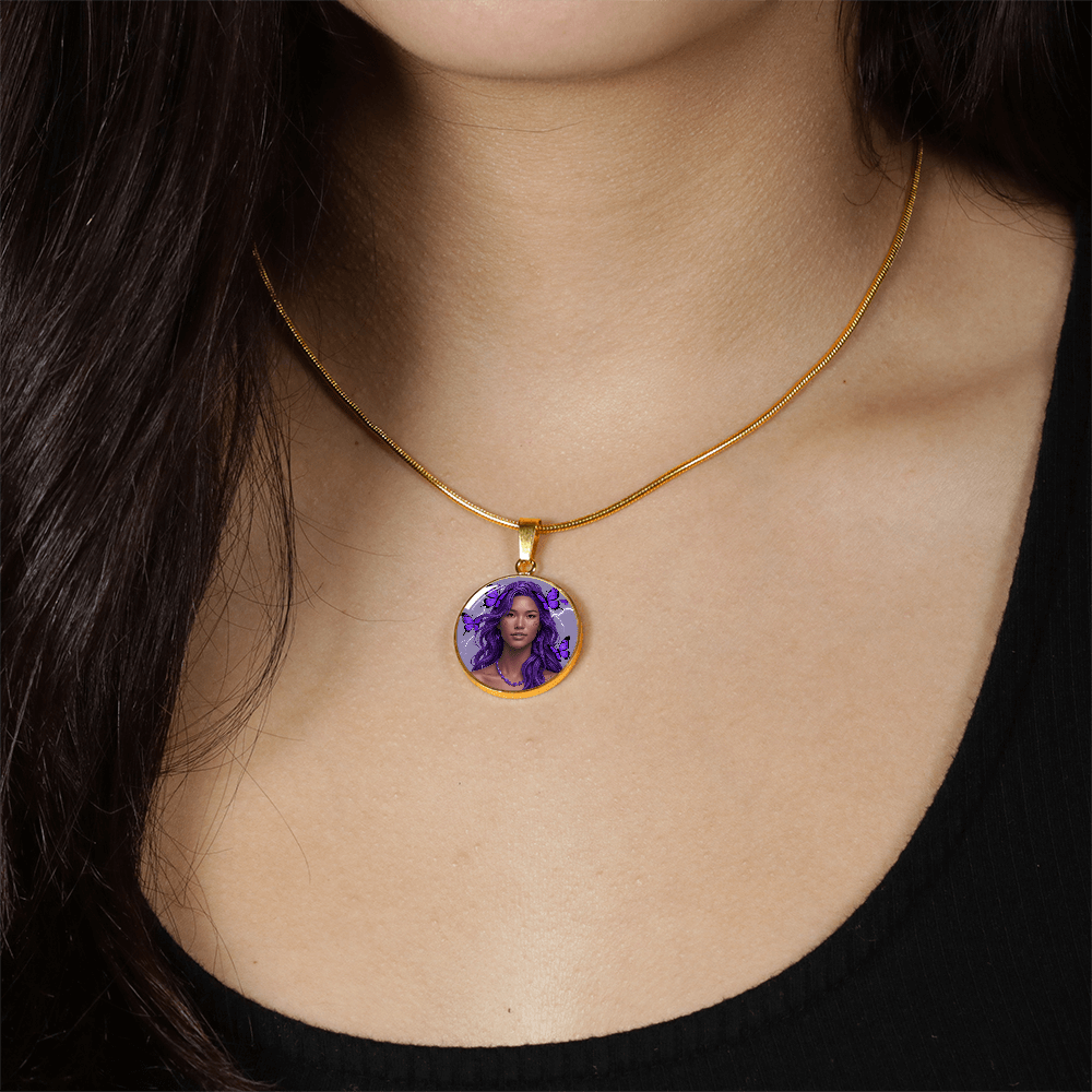 Strong Warrior Woman Pendant Necklace