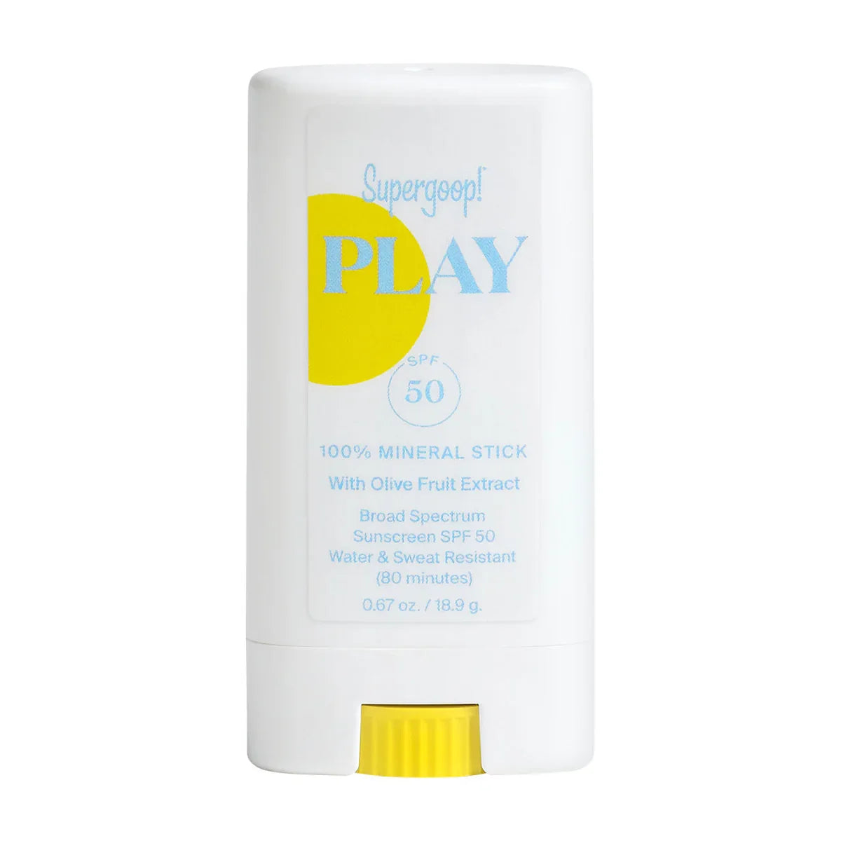 Supergoop! 100% Mineral Sunscreen Stick With Olive Fruit Extract SPF 50 0.67 OZ