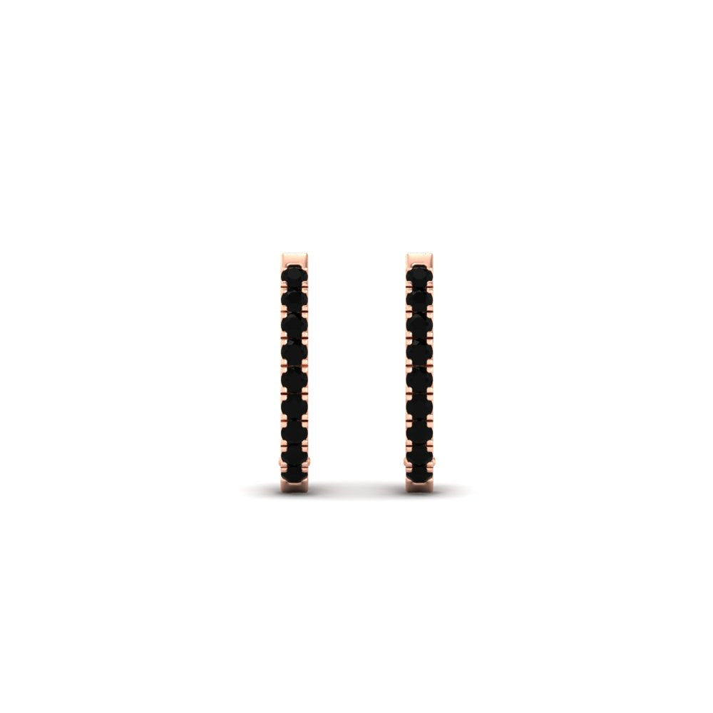 Round Cut 0.25 Ct Diamond Hoop Earrings