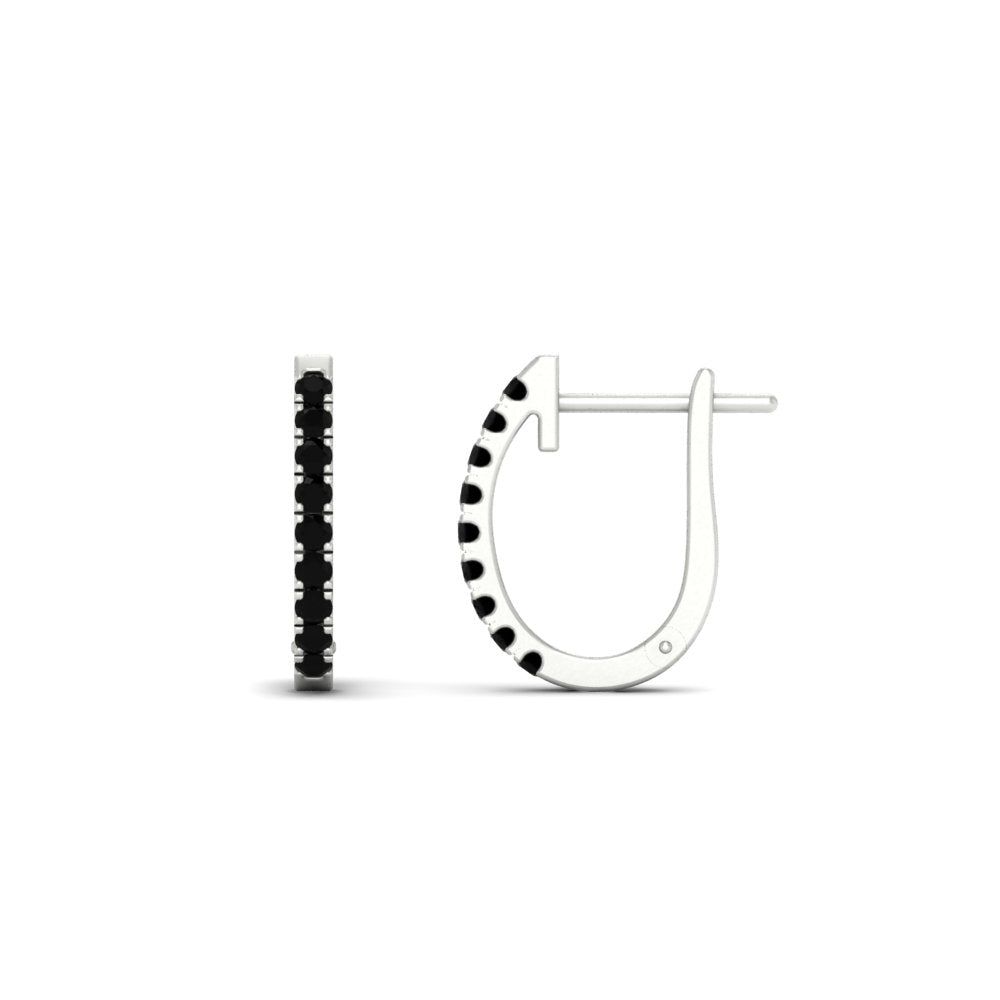 Round Cut 0.25 Ct Diamond Hoop Earrings