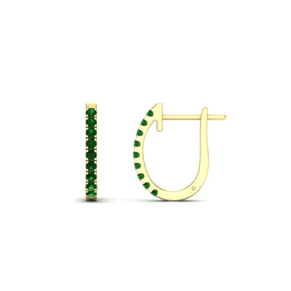 Round Cut 0.25 Ct Diamond Hoop Earrings