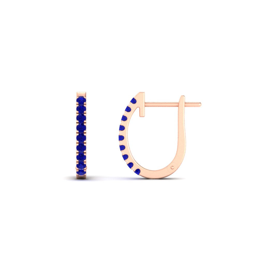 Round Cut 0.25 Ct Diamond Hoop Earrings