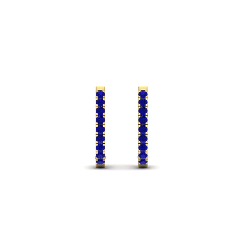 Round Cut 0.25 Ct Diamond Hoop Earrings