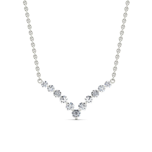 Round Graduated V-Necklace