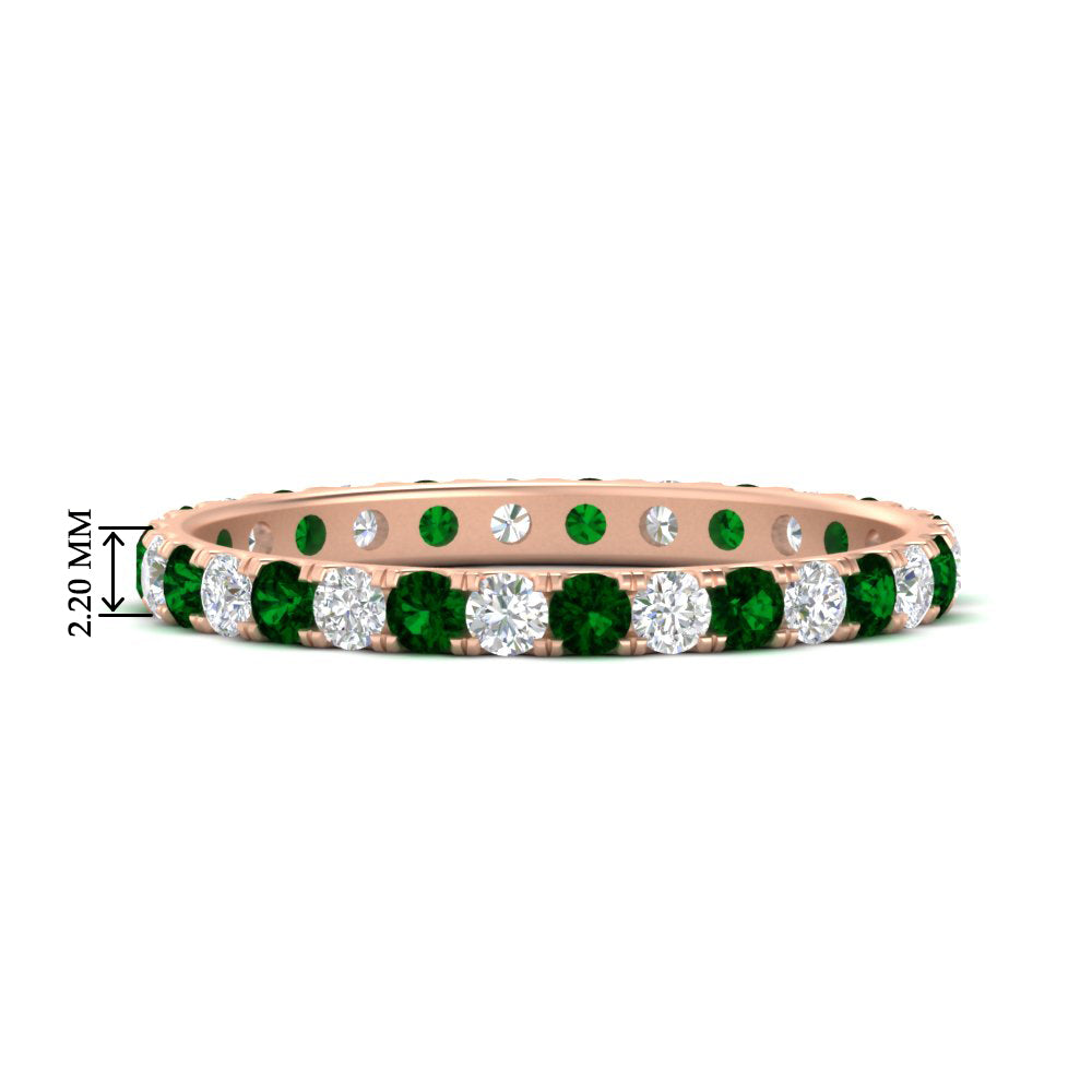 0.75 Ct. Round Cut Diamond Eternity Prong Wedding Band