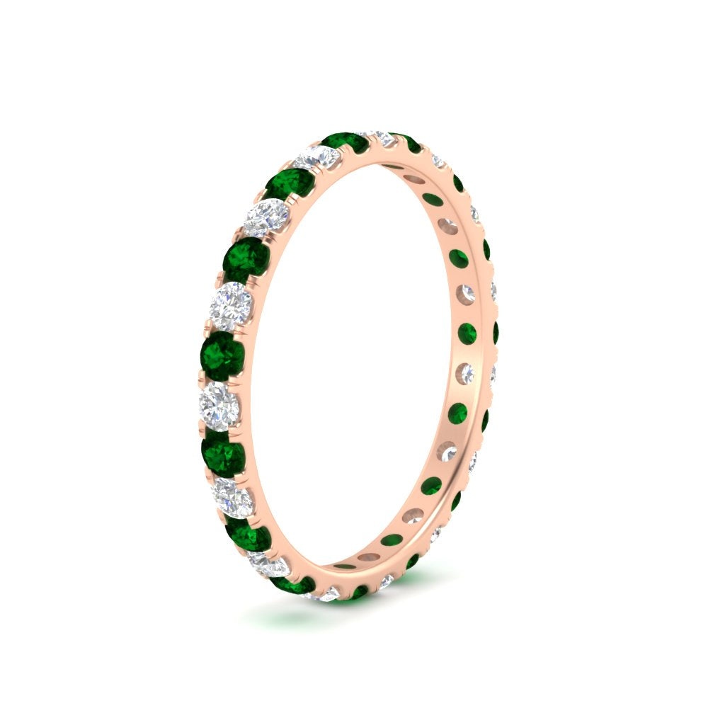 0.75 Ct. Round Cut Diamond Eternity Prong Wedding Band