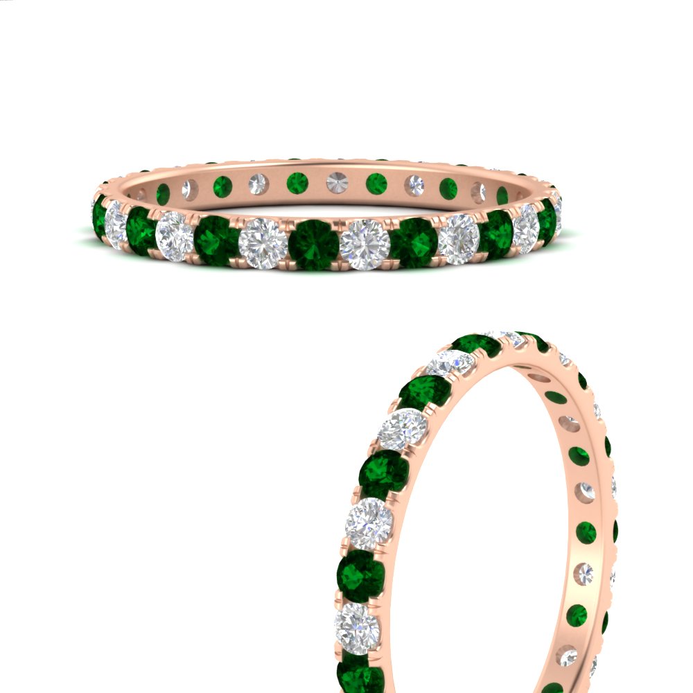 0.75 Ct. Round Cut Diamond Eternity Prong Wedding Band