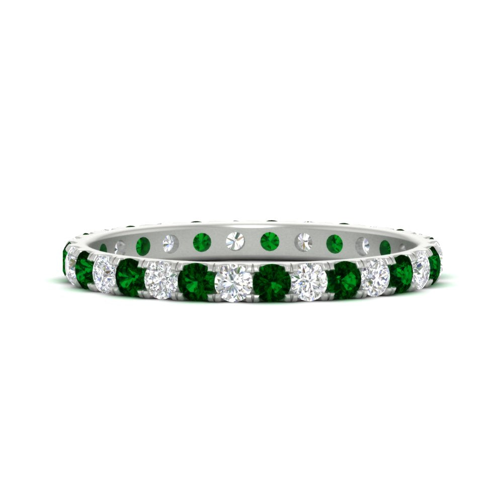 0.75 Ct. Round Cut Diamond Eternity Prong Wedding Band