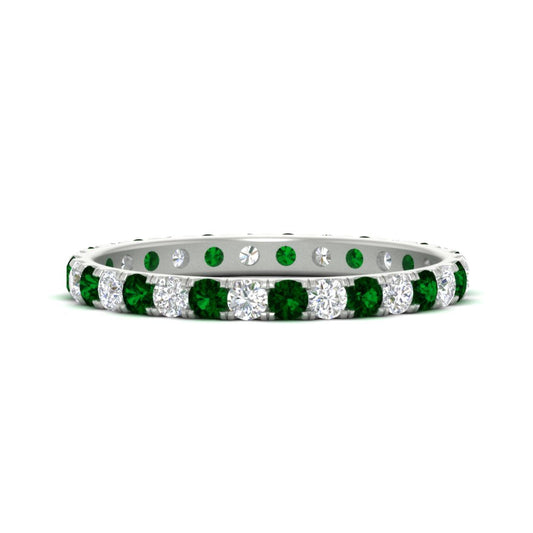 0.75 Ct. Round Cut Diamond Eternity Prong Wedding Band