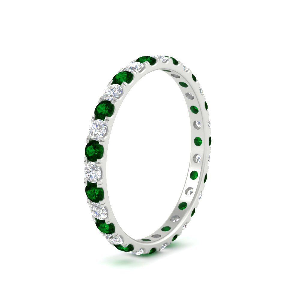 0.75 Ct. Round Cut Diamond Eternity Prong Wedding Band