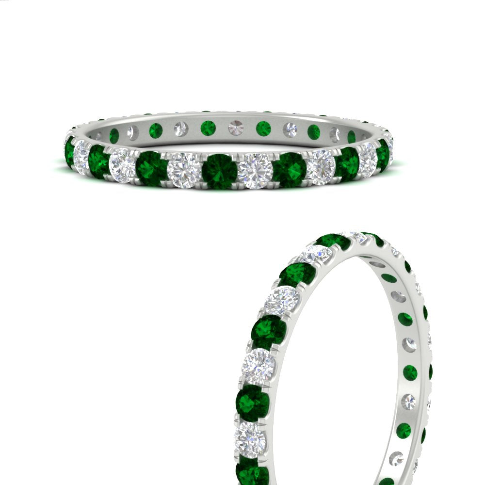 0.75 Ct. Round Cut Diamond Eternity Prong Wedding Band