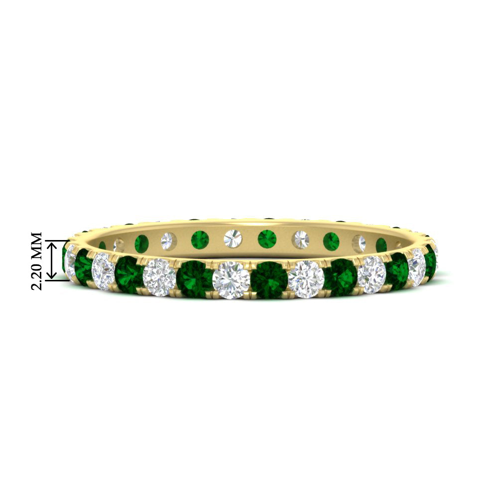 0.75 Ct. Round Cut Diamond Eternity Prong Wedding Band