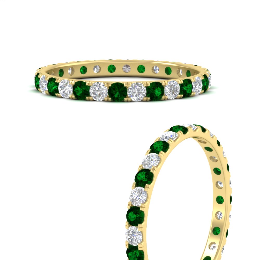 0.75 Ct. Round Cut Diamond Eternity Prong Wedding Band
