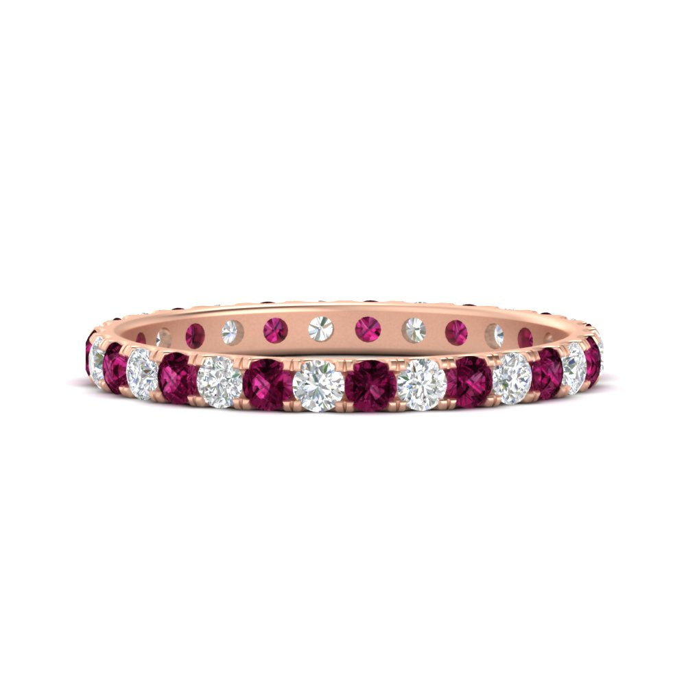 0.75 Ct. Round Cut Diamond Eternity Prong Wedding Band