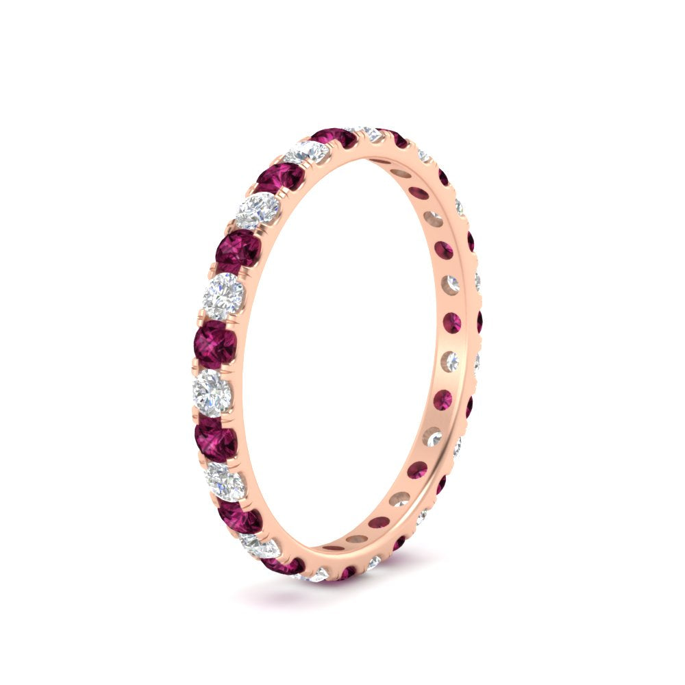 0.75 Ct. Round Cut Diamond Eternity Prong Wedding Band