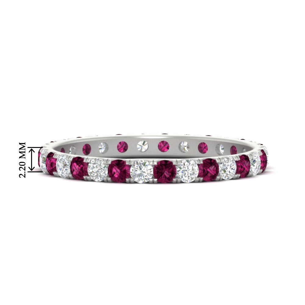 0.75 Ct. Round Cut Diamond Eternity Prong Wedding Band