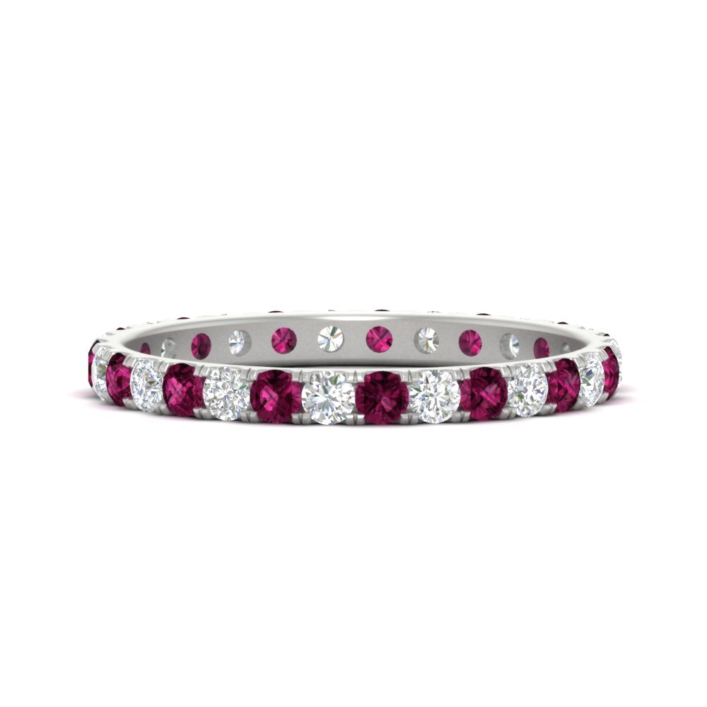 0.75 Ct. Round Cut Diamond Eternity Prong Wedding Band