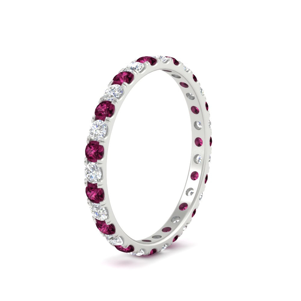 0.75 Ct. Round Cut Diamond Eternity Prong Wedding Band