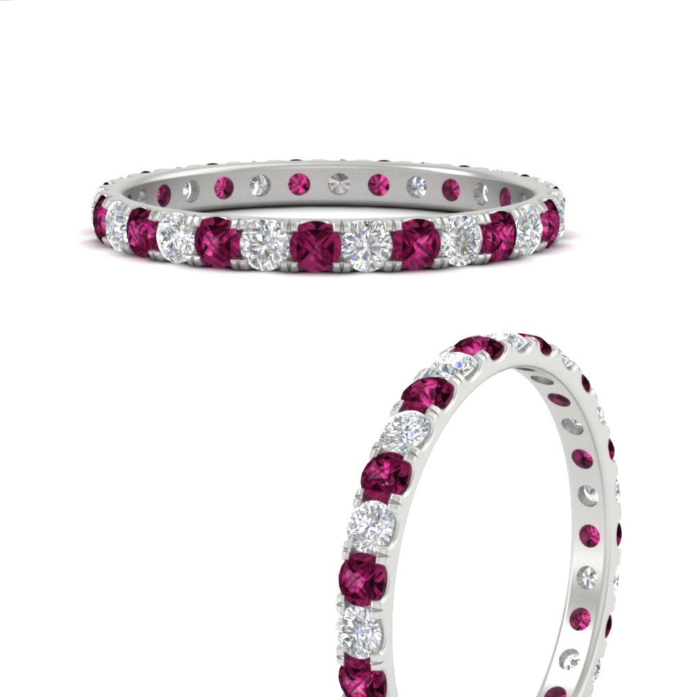 0.75 Ct. Round Cut Diamond Eternity Prong Wedding Band