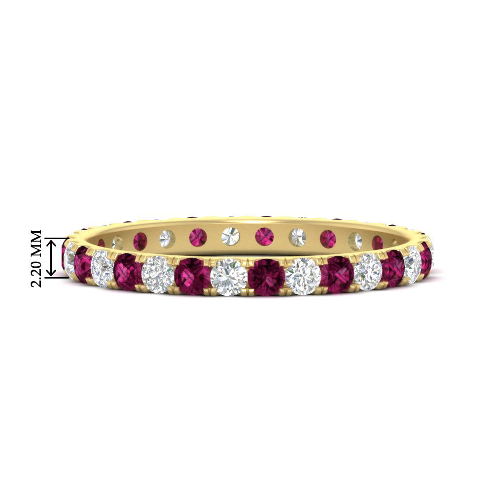 0.75 Ct. Round Cut Diamond Eternity Prong Wedding Band