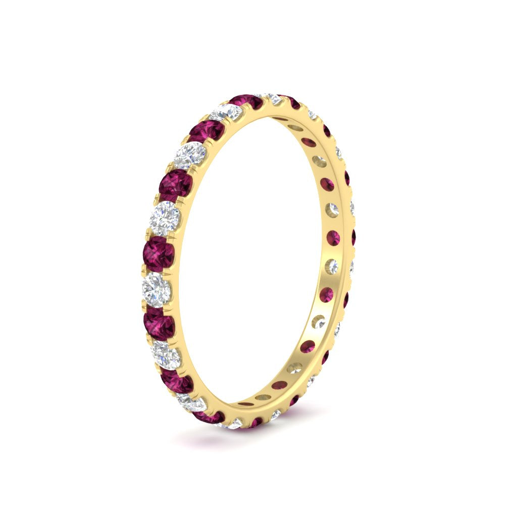 0.75 Ct. Round Cut Diamond Eternity Prong Wedding Band