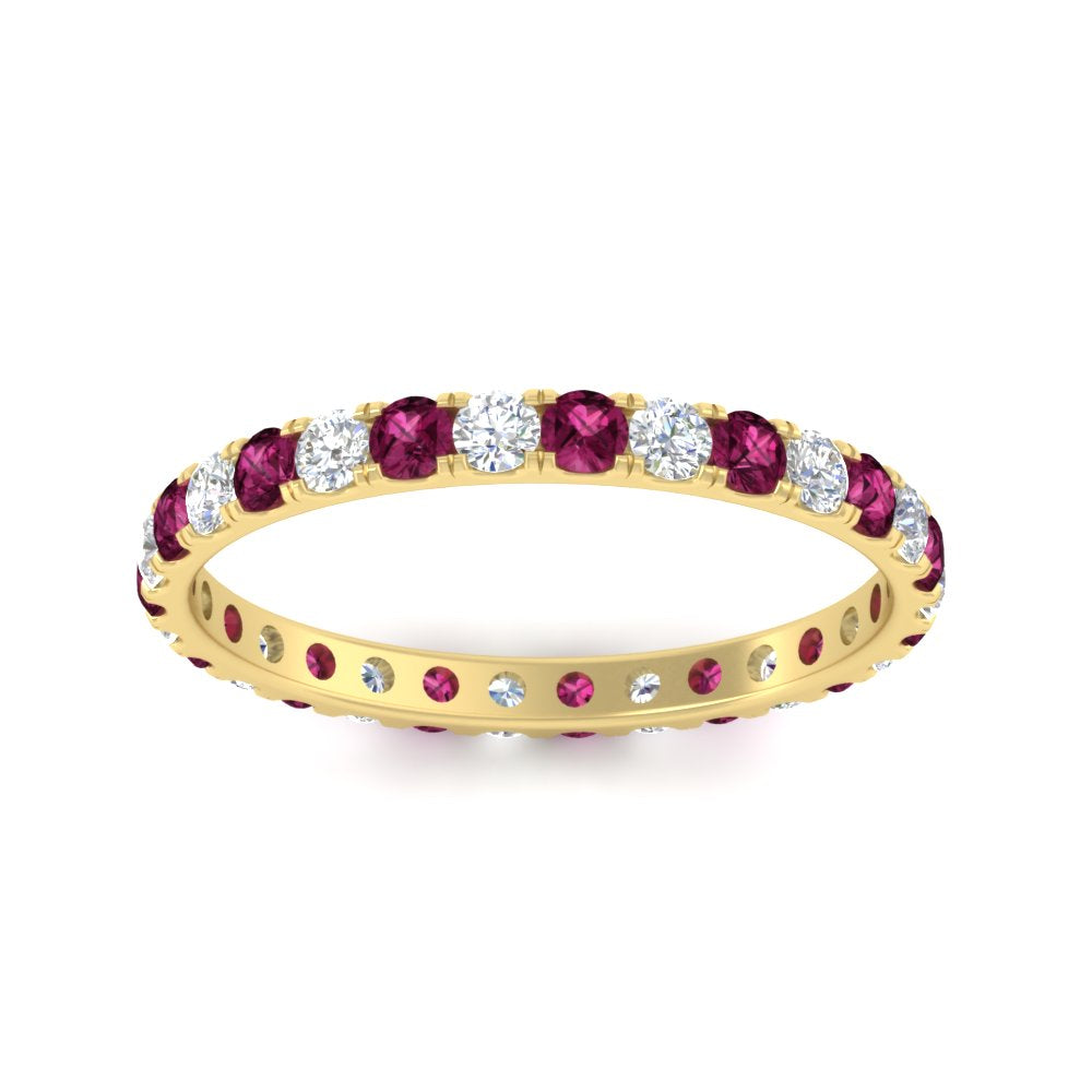 0.75 Ct. Round Cut Diamond Eternity Prong Wedding Band
