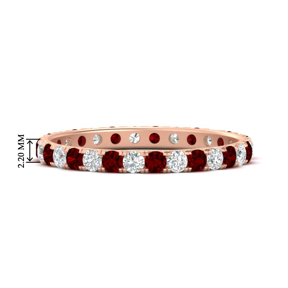0.75 Ct. Round Cut Diamond Eternity Prong Wedding Band