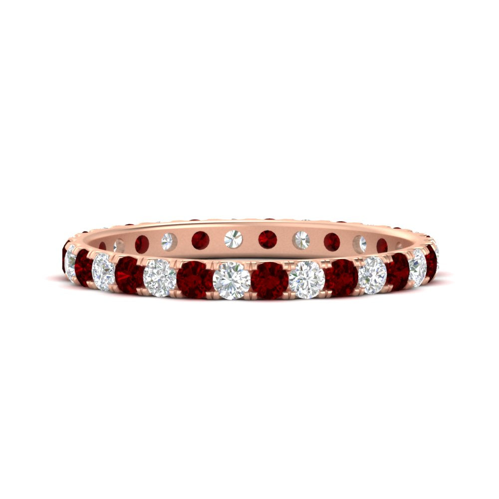 0.75 Ct. Round Cut Diamond Eternity Prong Wedding Band