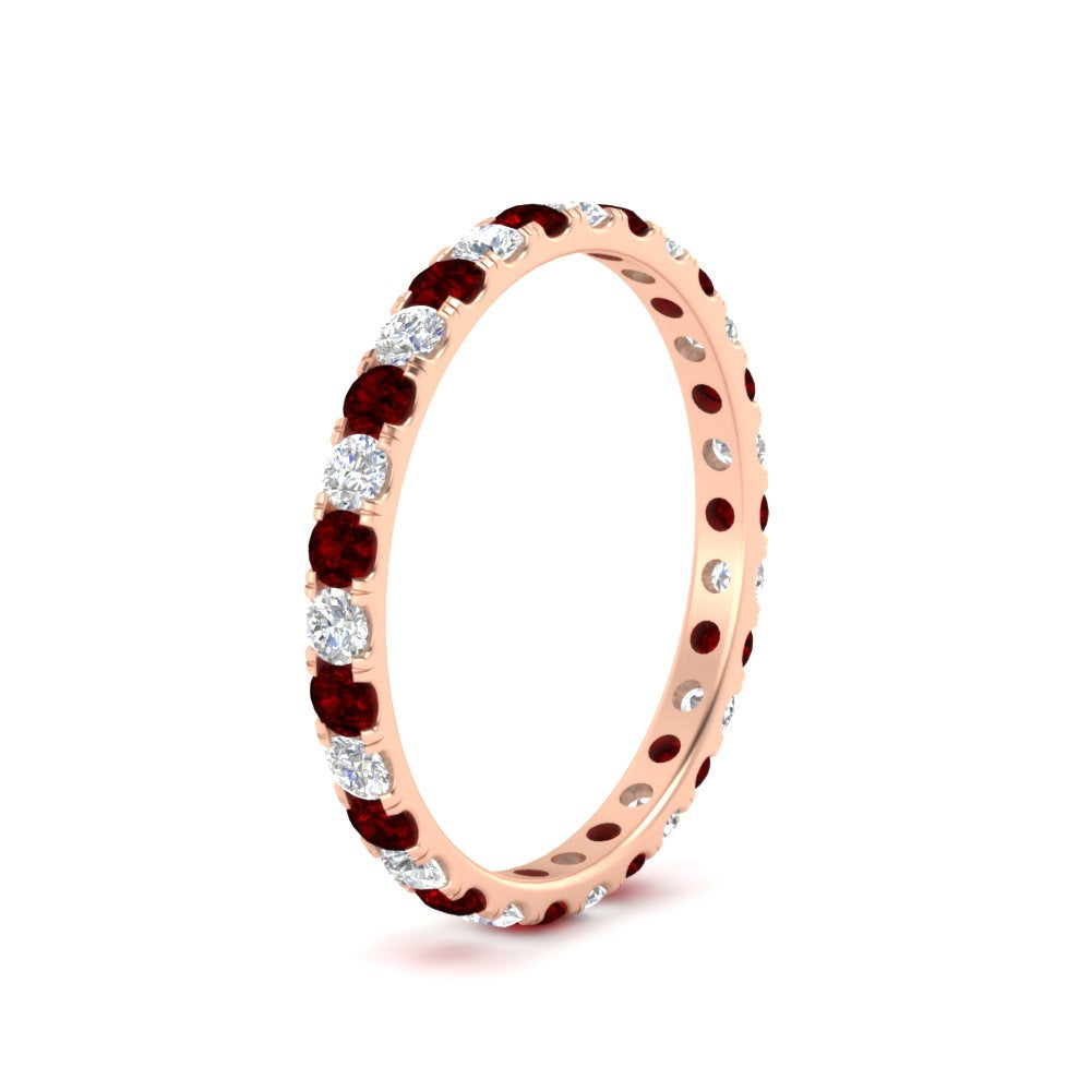0.75 Ct. Round Cut Diamond Eternity Prong Wedding Band
