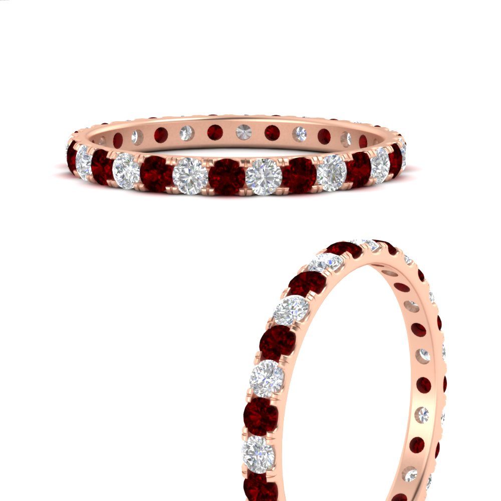 0.75 Ct. Round Cut Diamond Eternity Prong Wedding Band