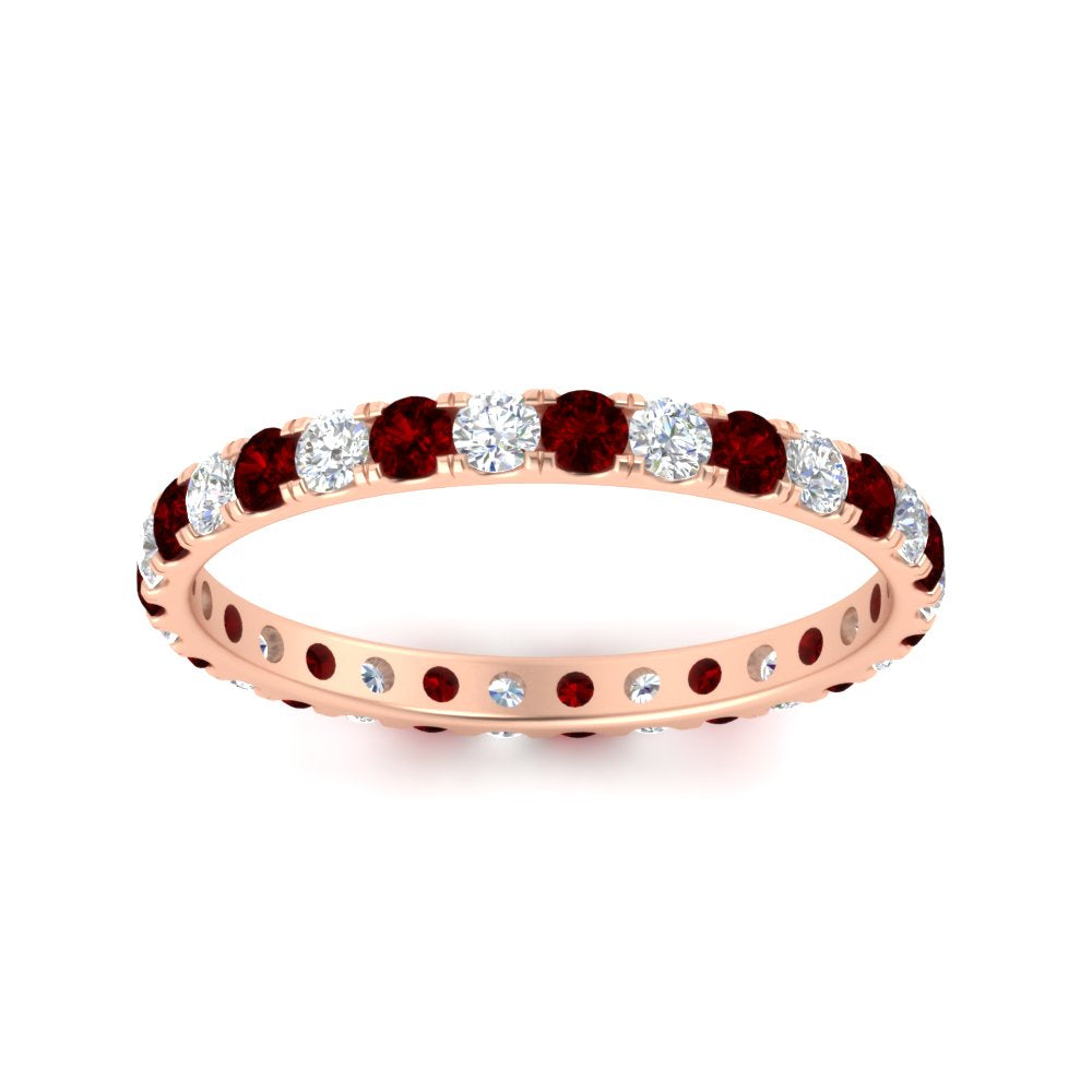 0.75 Ct. Round Cut Diamond Eternity Prong Wedding Band