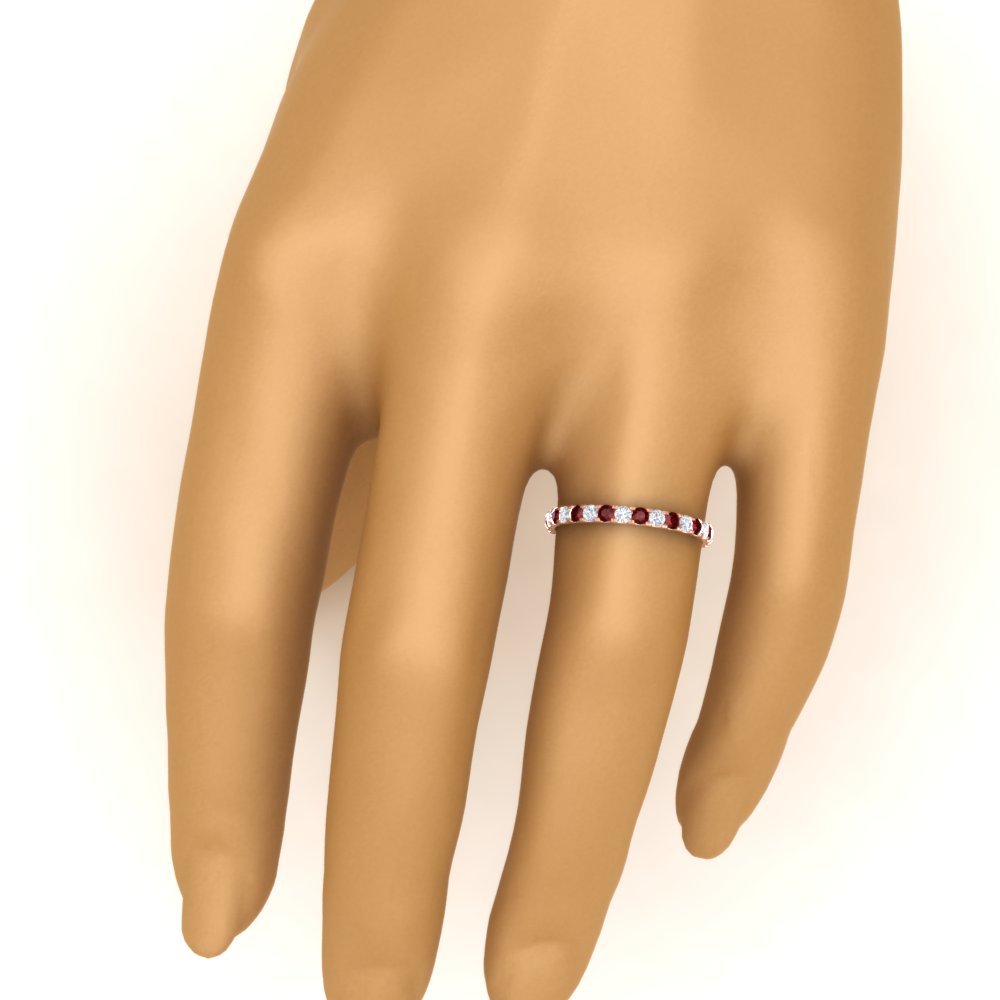 0.75 Ct. Round Cut Diamond Eternity Prong Wedding Band