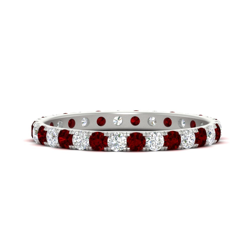 0.75 Ct. Round Cut Diamond Eternity Prong Wedding Band