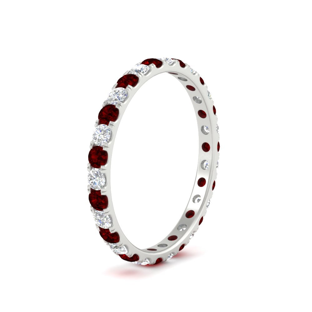 0.75 Ct. Round Cut Diamond Eternity Prong Wedding Band